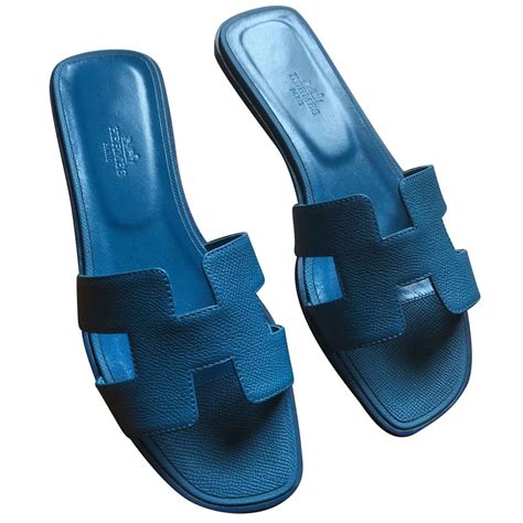 hermes oran light blue|Hermès Oran Sandals for Women .